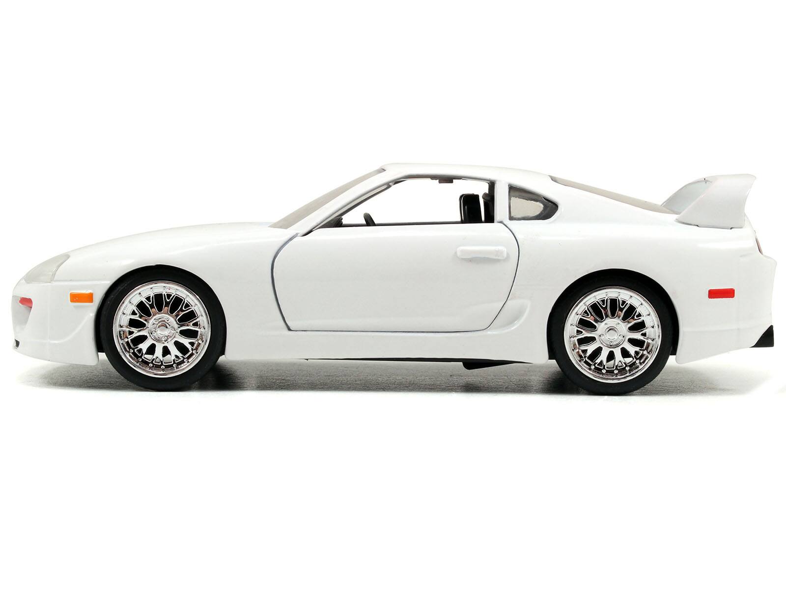Angle. Jada - Brian's Toyota Supra White "Fast & Furious 7" (2015) Movie 1/32 Diecast Model Car by Jada - White .