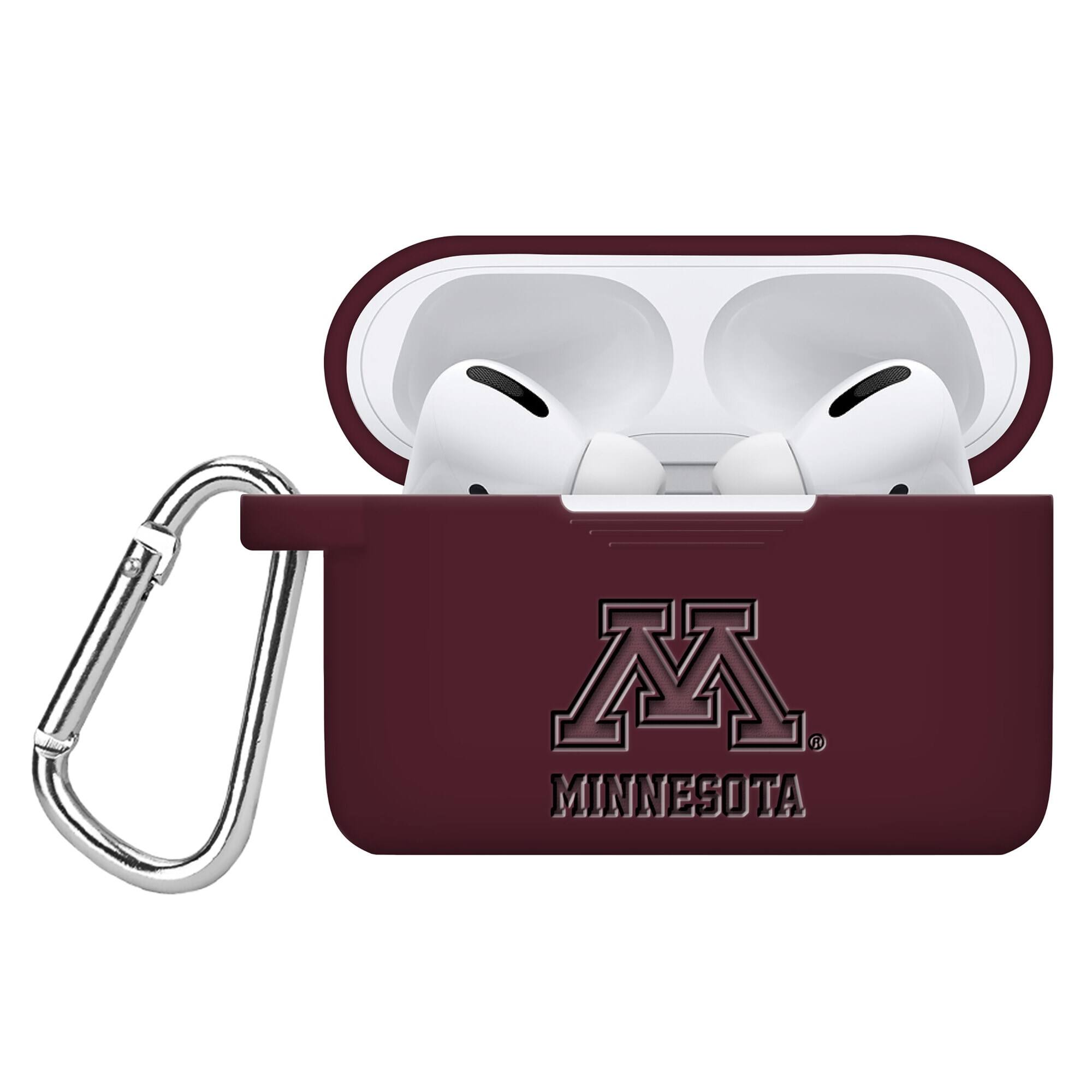 Front. Affinity Bands - Minnesota Golden Gophers Debossed Silicone Airpods Pro Case Cover - No Size - Multicolor.
