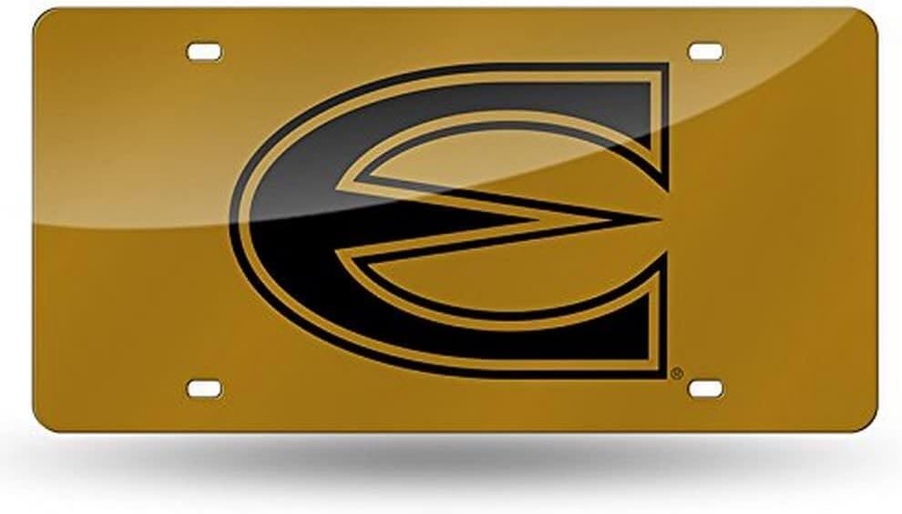 Emporia State Hornets Gold Mirrored Laser Cut License Plate Laser Tag