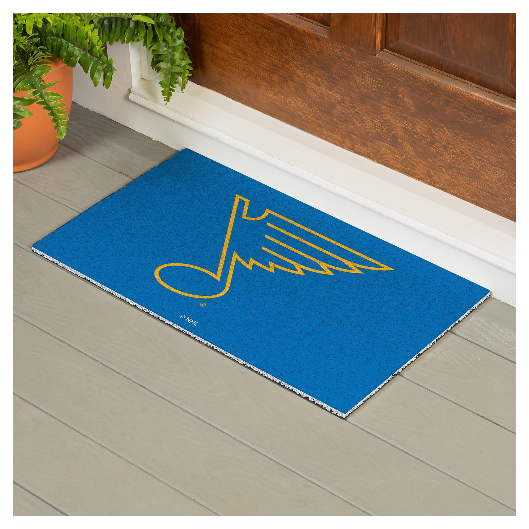 Alt View 2. Evergreen Enterprises - St. Louis Blues 16" x 28" Full Color Indoor/Outdoor Logo Turf Mat - Multicolor.