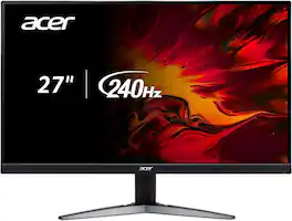 Acer - Refurbished Excellent - Nitro 27" Monitor WQHD 2560x1440 240Hz 1ms 350Nit HDMI DisplayPort - KG271U X - Black