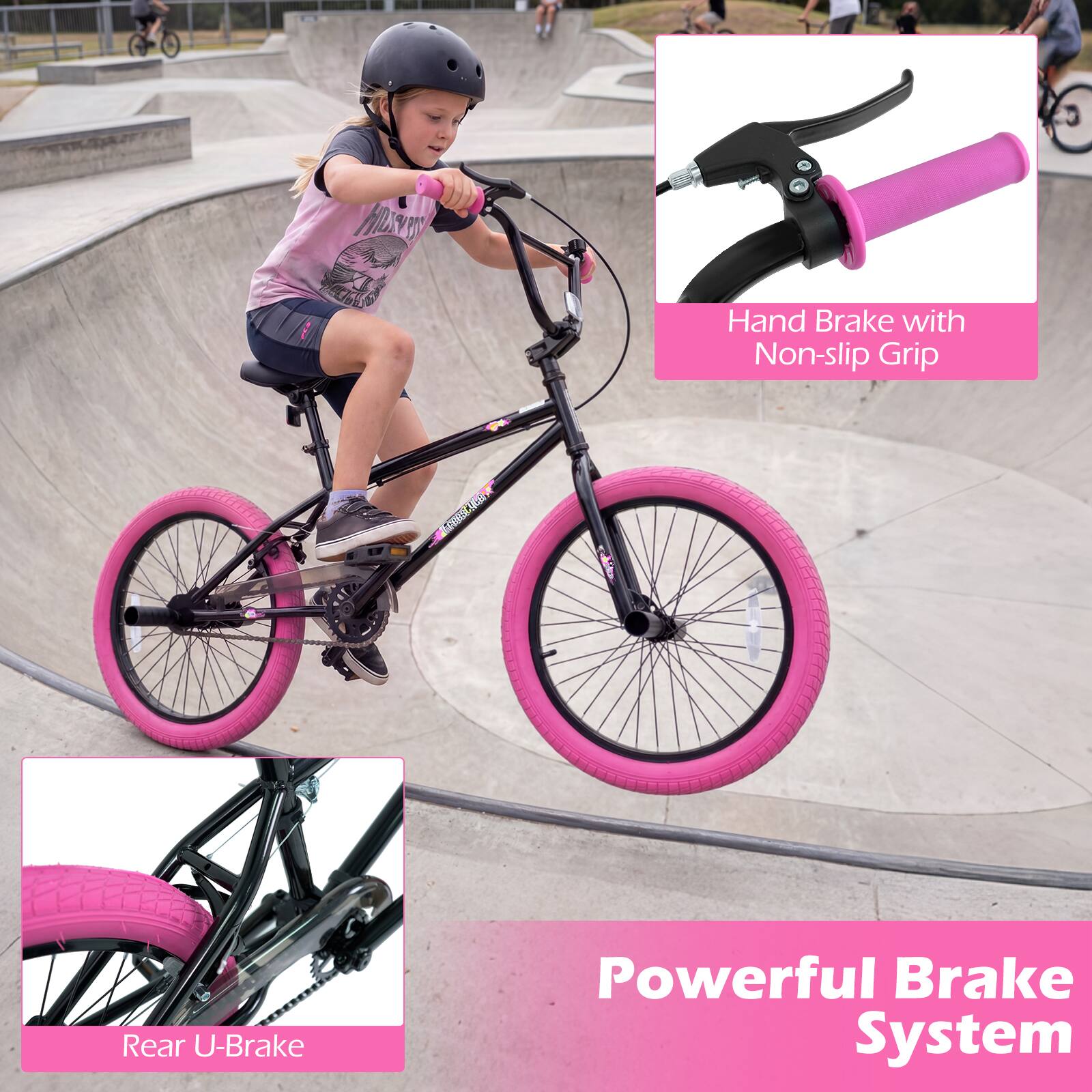 VDSAR Hand Brake with Non-slip Grip  
Rear U-Brake  
Powerful Brake System