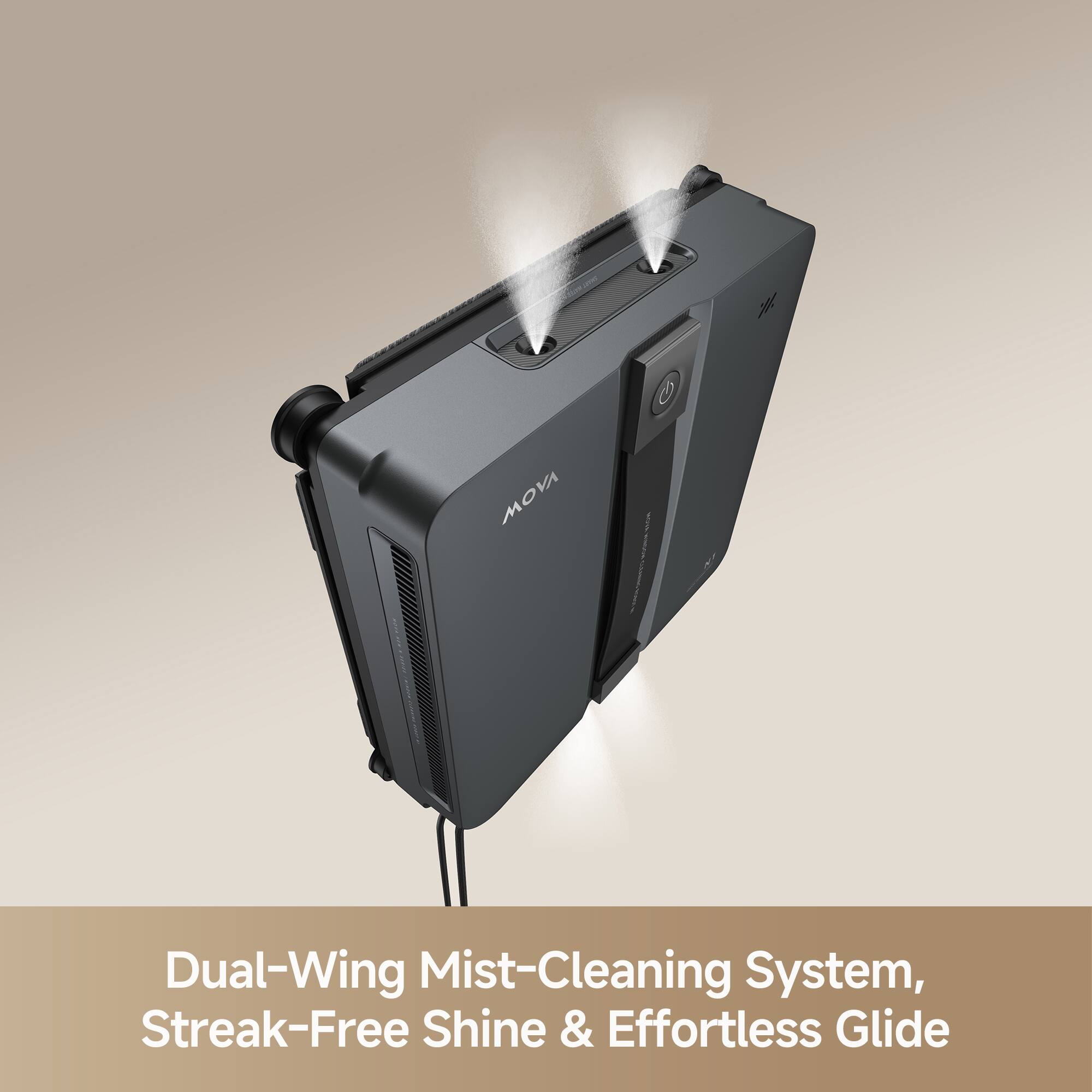 Dual-Wing Mist-Cleaning System, Streak-Free Shine & Effortless Glide