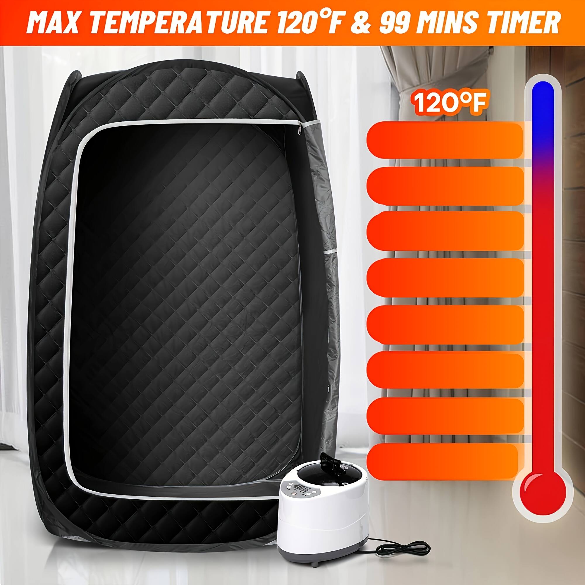 MAX TEMPERATURE 120°F & 99 MINS TIMER

120°F