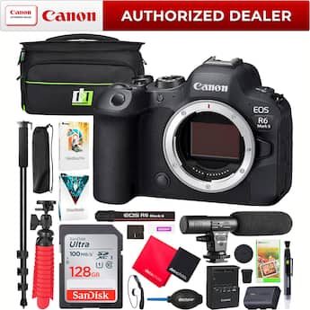 Bundle Canon EOS R6 Mark II Full Frame Mirrorless Camera Body with Bundle Canon EOS R6 Mark II Full Frame Mirrorless Camera Body with