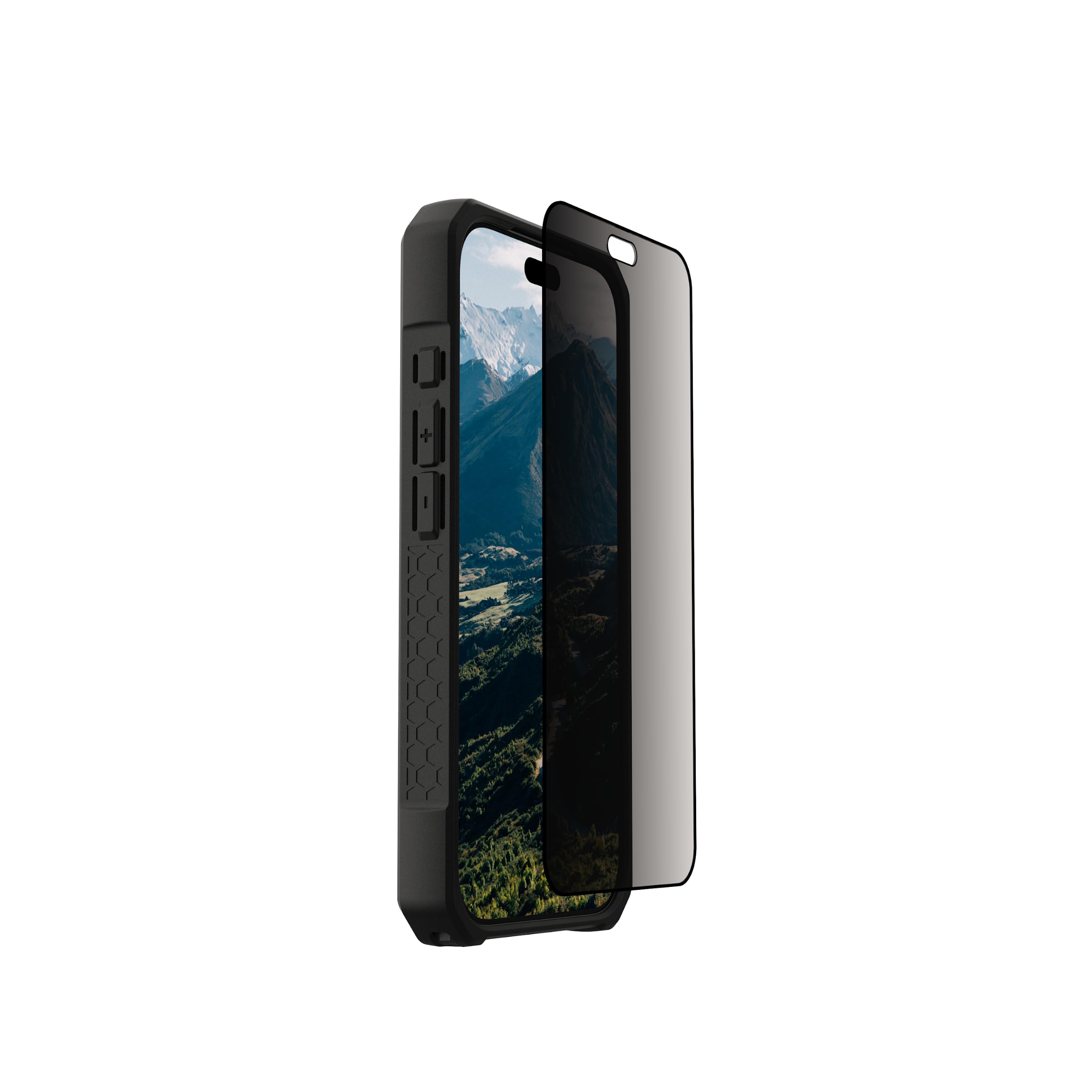 Alt View 3. UAG - iPhone 18 Pro/iPhone 17 Pro Privacy Screen Protector, Tempered Glass, 30-degree, 2-Way Privacy - Privacy Tint.