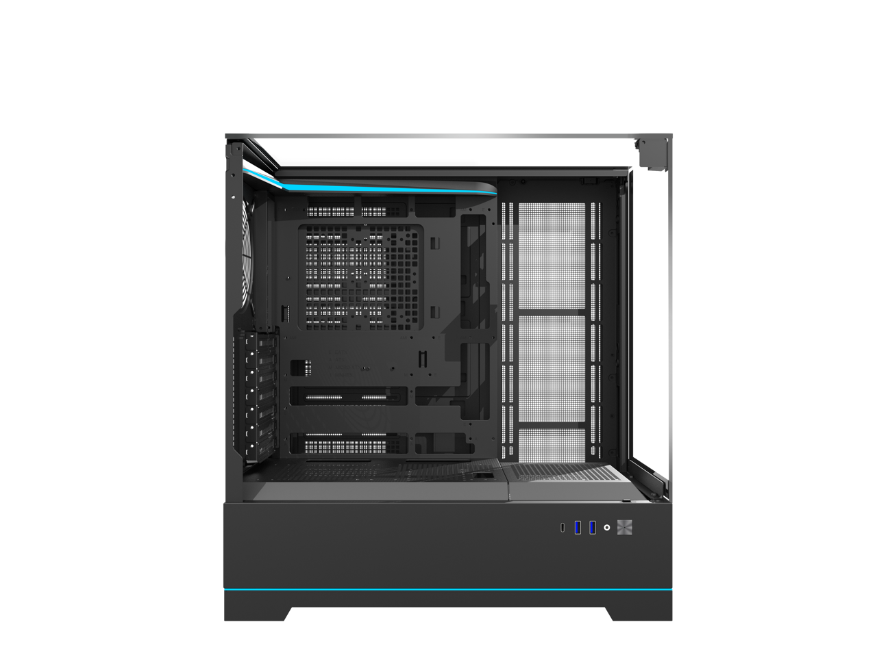 Alt View 9. darkFlash - darkFlash DY450 Black Steel / Tempered Glass ATX Black chassis ,0.8mm SPCC Case - Black.