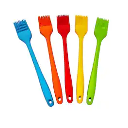 Kitcheniva - Silicone Basting Oil Pastry Brushes Set 6 Pcs - Multicolor