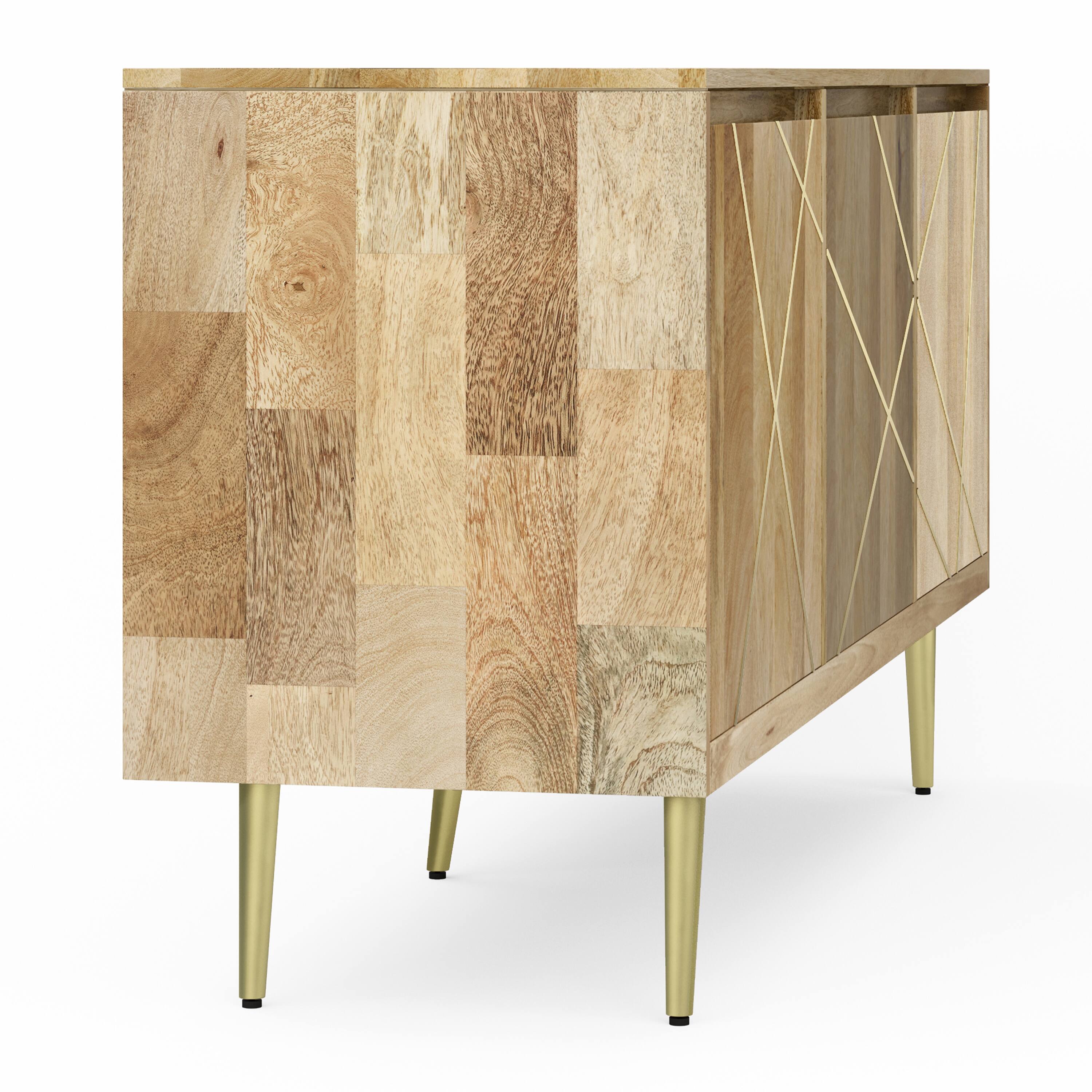 Alt View 5. Simpli Home - Jager SOLID MANGO WOOD Sideboard Buffet in Natural - Natural.