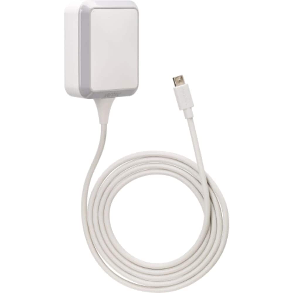 Ventev - 10W 121c Wall Charger with Connected Micro USB Cable - White