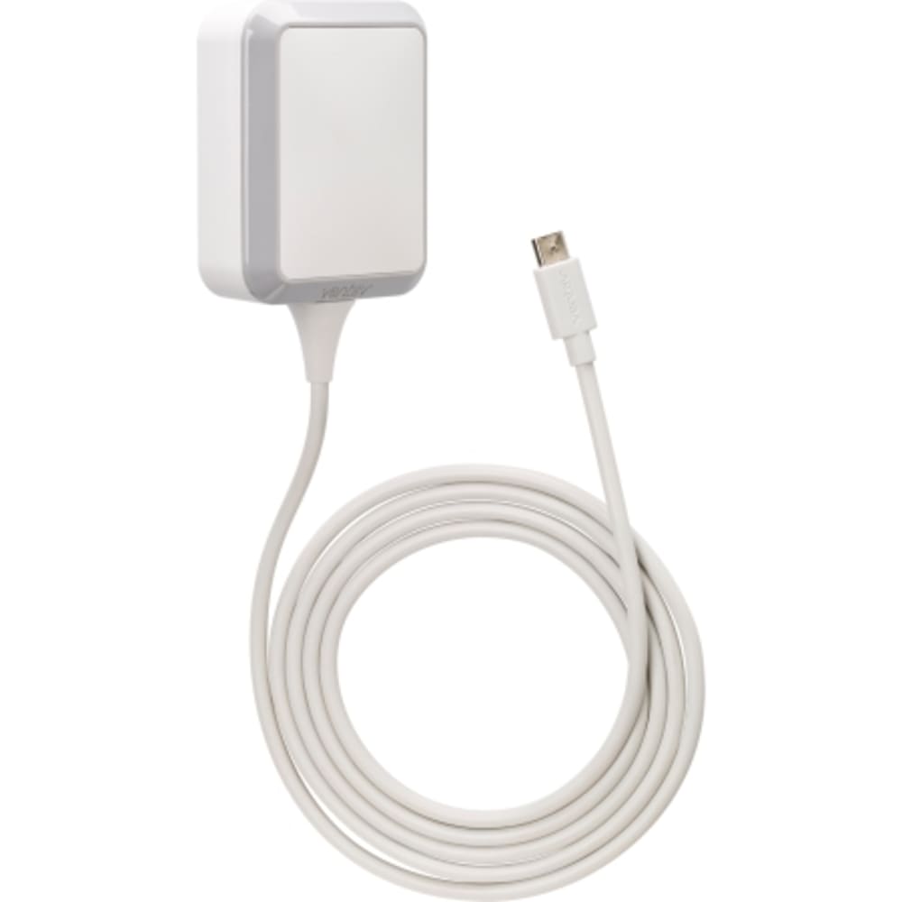 Front. Ventev - 10W 121c Wall Charger with Connected Micro USB Cable - White.