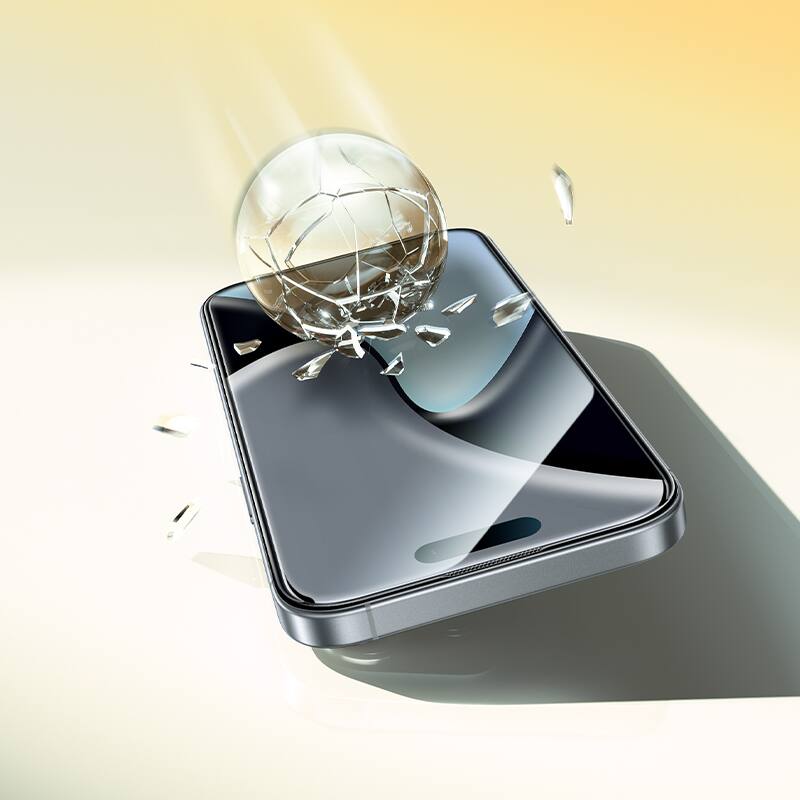 Alt View 2. hoco. - Bear Shield Corning Glass Screen Protector for Apple iPhone 16 Pro and iPhone 17, 2-Pack - Clear.