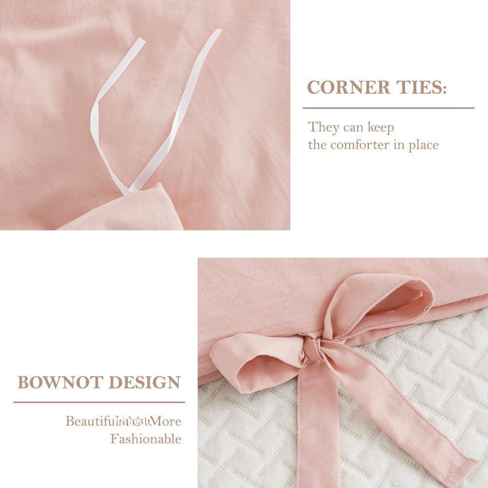 CORNER TIES:  
They can keep the comforter in place  

BOWNOT DESIGN  
Beautiful and More Fashionable