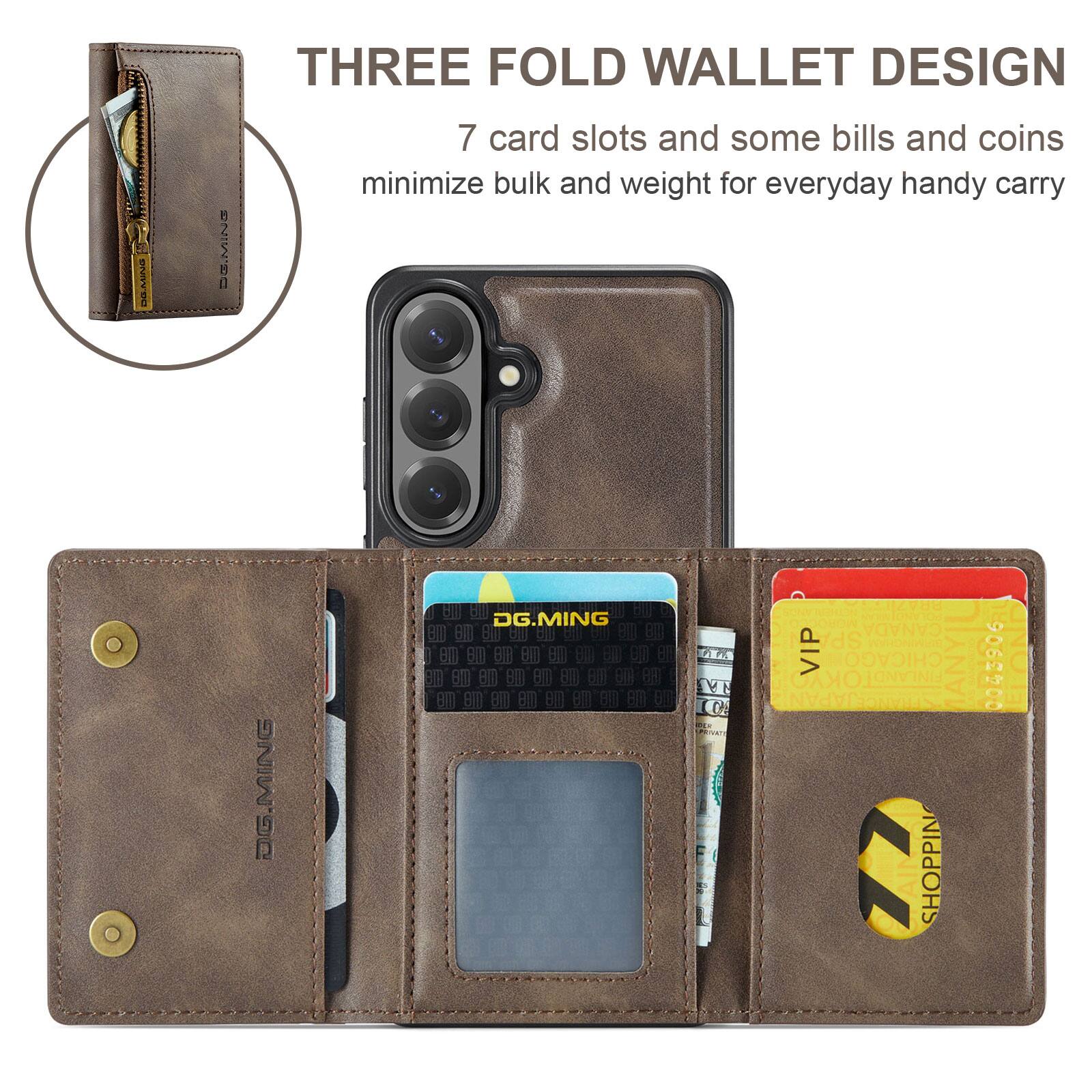 THREE FOLD WALLET DESIGN

7 card slots and some bills and coins minimize bulk and weight for everyday handy carry

DG.MING

DG.MING E 1T CO FAUE CANADA SP S VIP CHICAGO FINLAND JIYMA 0045906 -a TOKYO JAPAN FHANCE SHOPPING