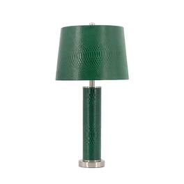 Luckbyte - 14x14x27 Inch Leather Table Lamp
