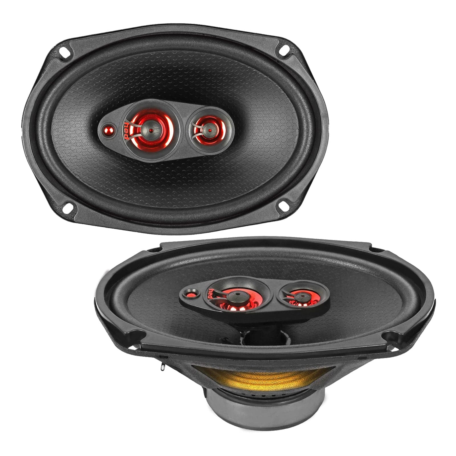 Cerwin Vega - H694 - HED 2025 Edition 6"x9” 4-Way Coaxial Full Range Speaker Set - Black and Red