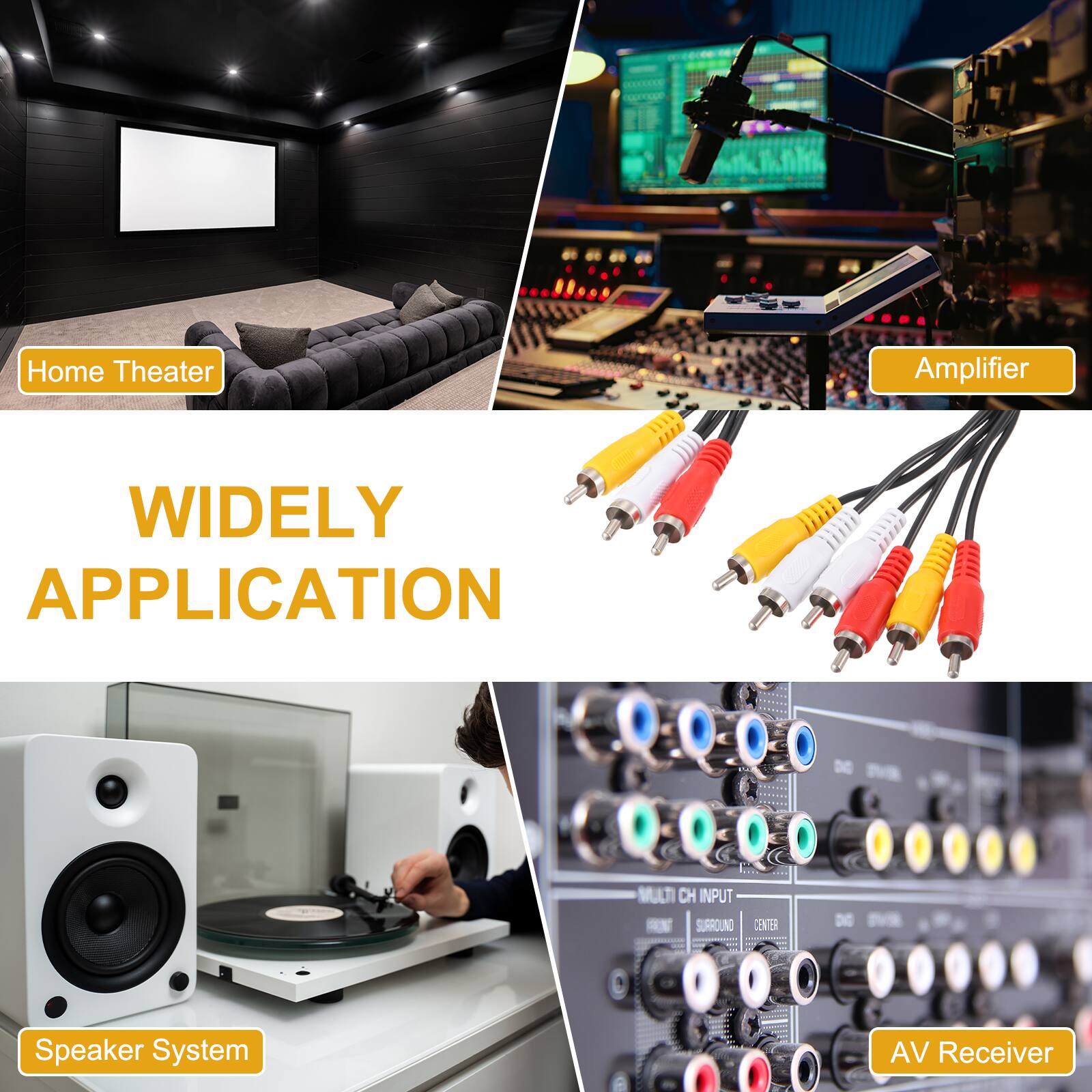 Home Theater Amplifier  
WIDELY APPLICATION  
MULTI CH INPUT N SURROUND CENTER - DE Speaker System AV Receiver