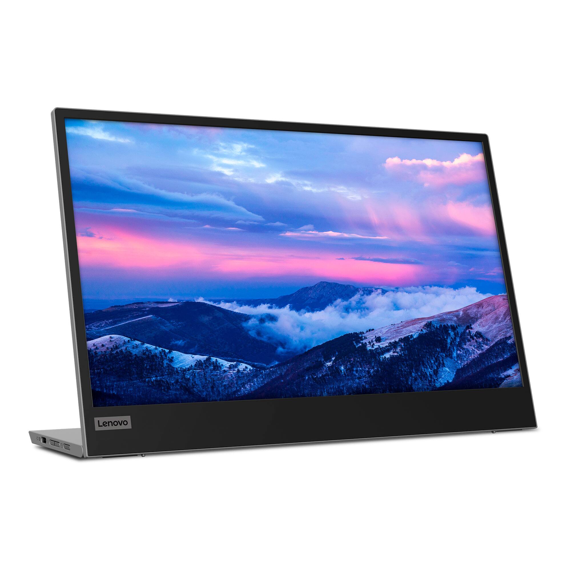Alt View 3. Lenovo - Lenovo L15 15.6 IPS Portable Monitor - Black/Grey.