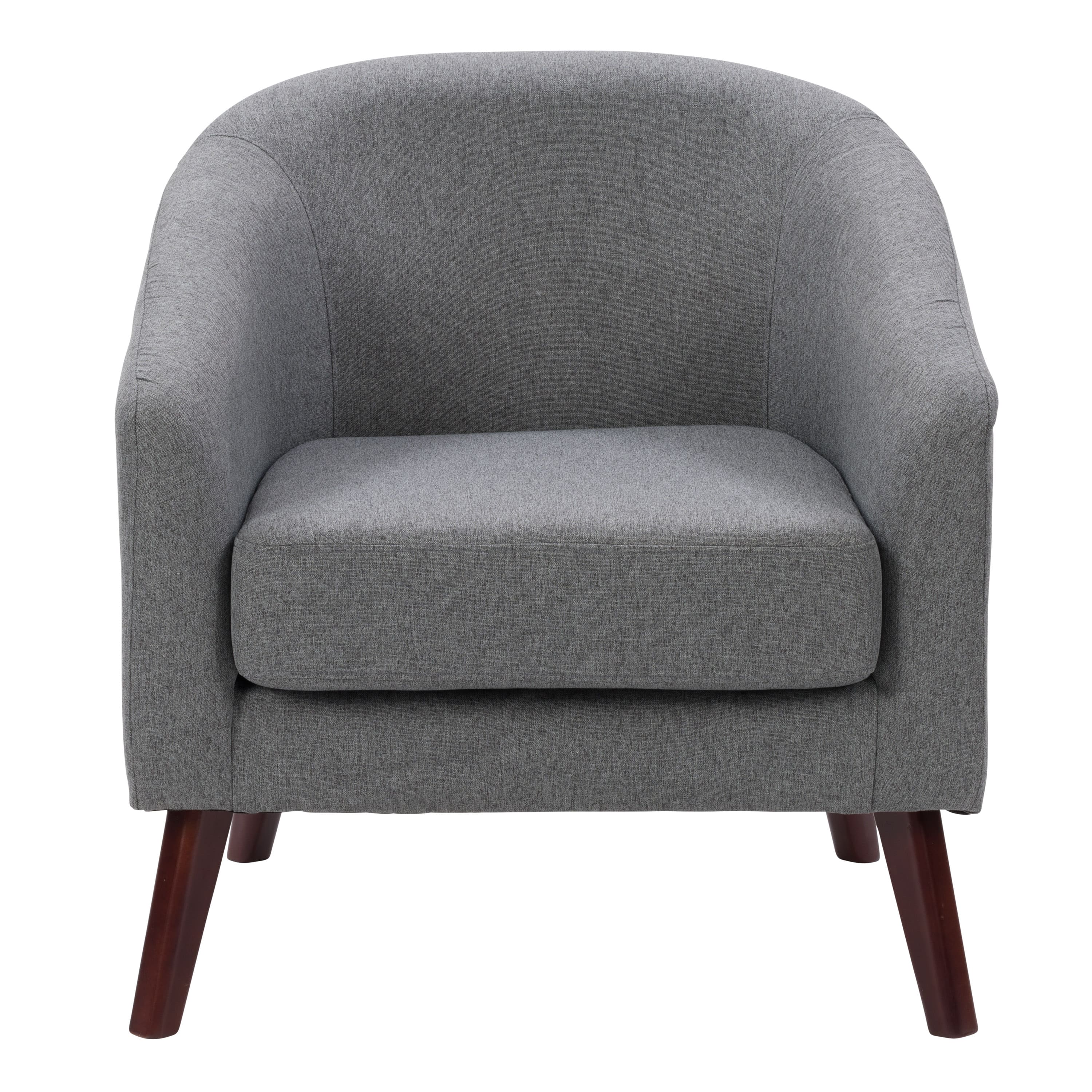 Front. CorLiving - Elwood Modern Tub Chair - Grey.