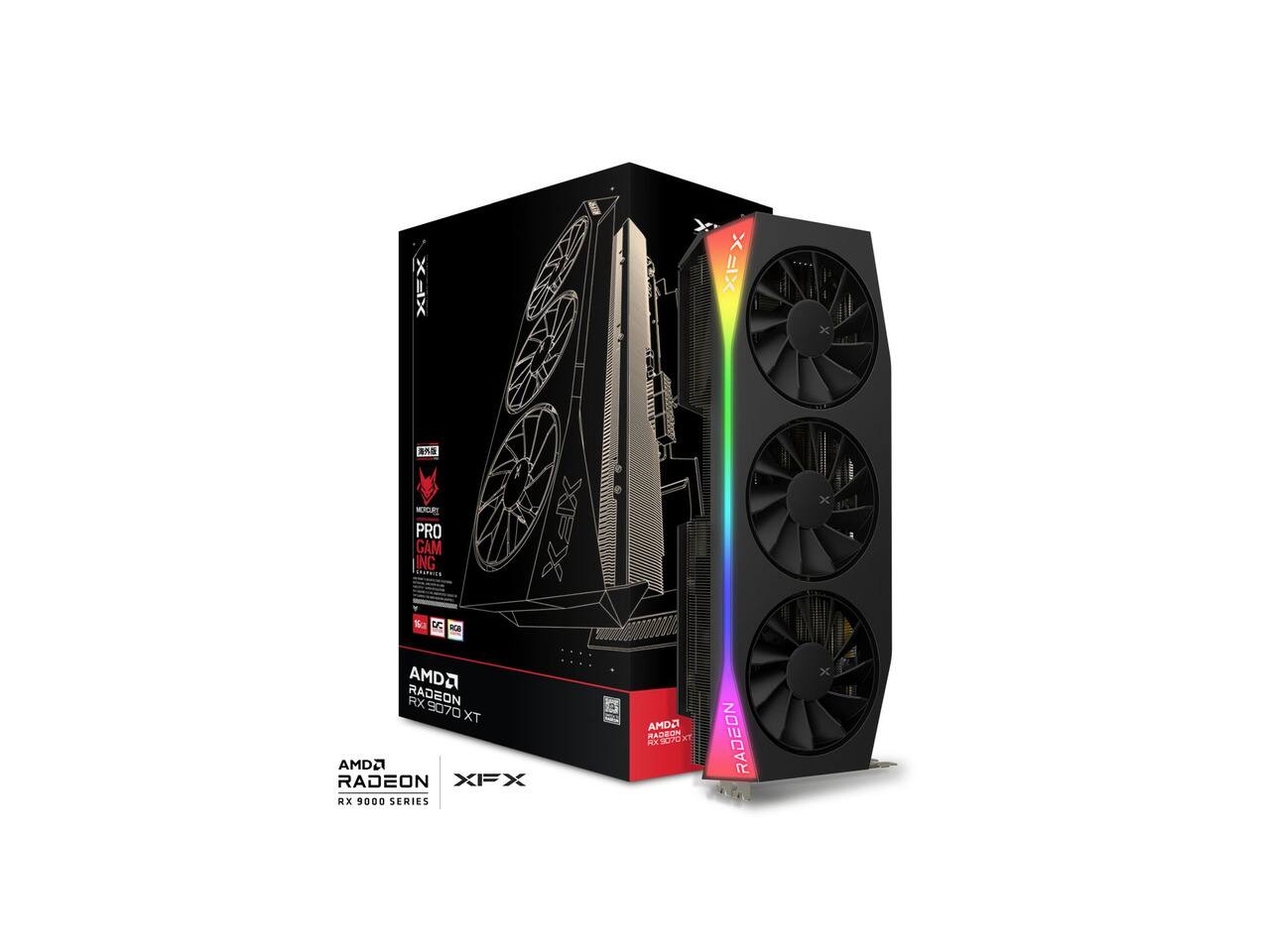 XFX RX 97TRGBBBA Mercury AMD Radeon RX 9070XT OC Gaming Edition