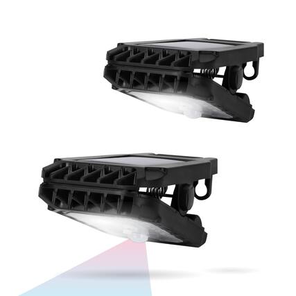 Front. Techko - Outdoor Compact Solar Clip-Anywhere Light with Motion Sensor (2-Pack).