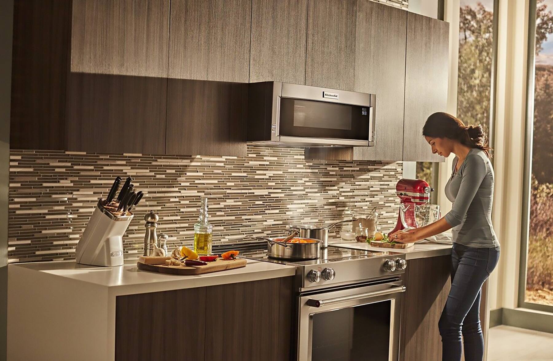 Alt View 18. KitchenAid - 6.4 Cu. Ft. Self-Cleaning Slide-In Electric Convection Range - Stainless steel.