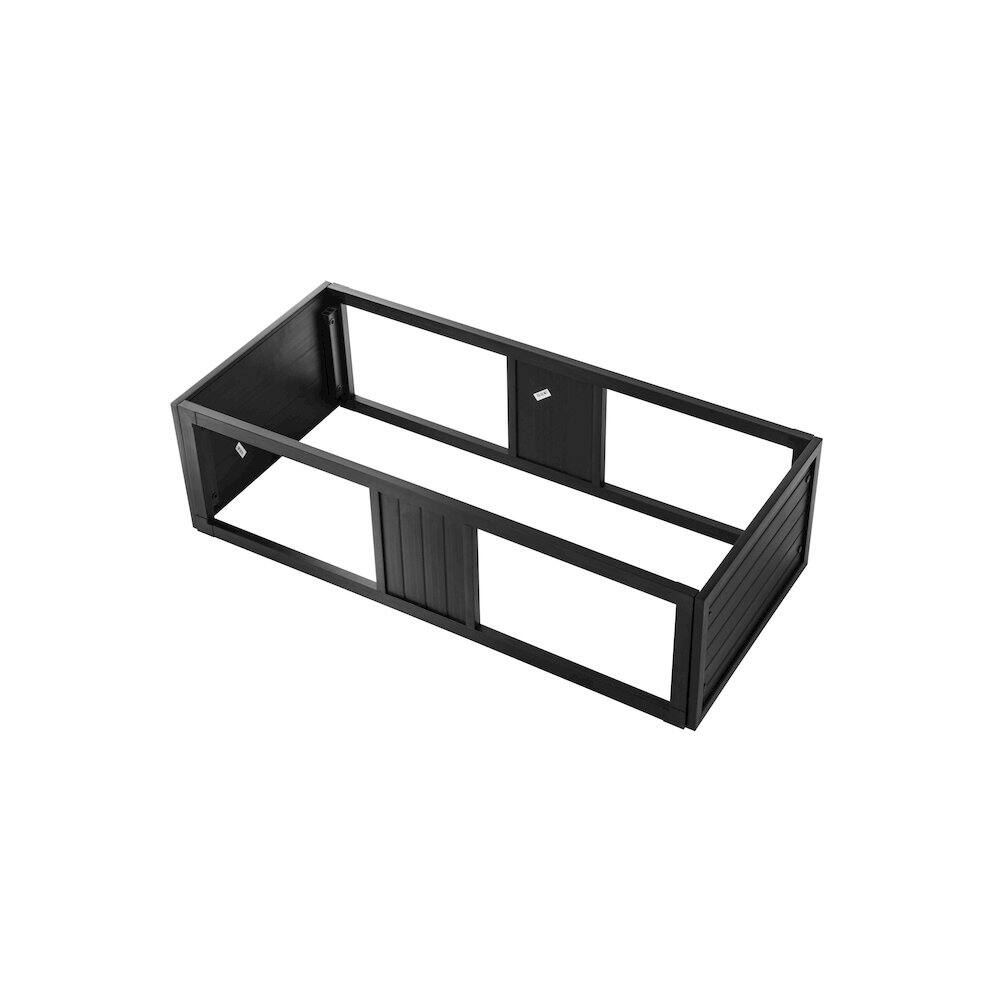 Front. New Age Pet - ECOFLEX Mojave Stacker, Large-Black - Black.