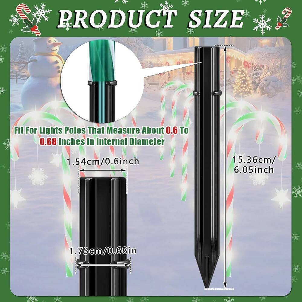 **PRODUCT SIZE**

Fit For Lights Poles That Measure About 0.6 To 0.68 Inches In Internal Diameter

- 1.54cm/0.6inch
- 15.36cm/6.05inch
- 1.73cm/0.68in