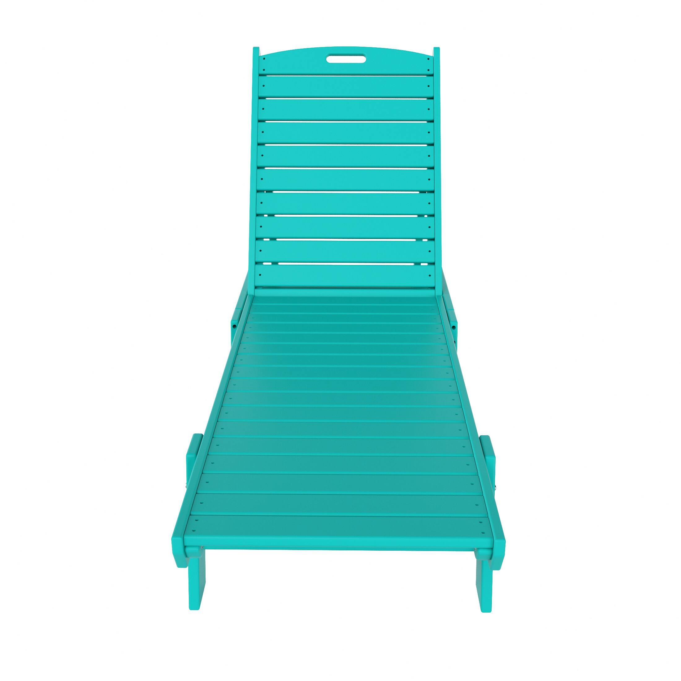 Left. WestinTrends - WestinTrends Malibu Poly Reclining Outdoor Patio Chaise Lounge Chair Adjustable - Turquoise.