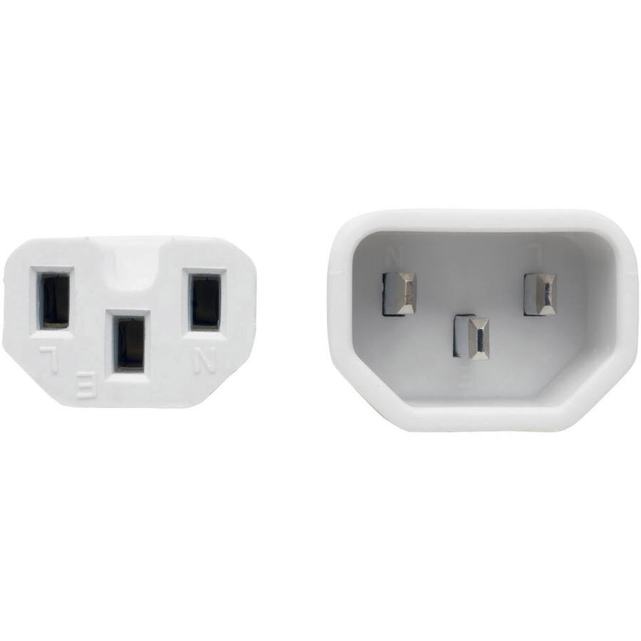 Alt View 4. Tripp Lite - Tripp Lite by Eaton Power Cord C14 to C15 - Heavy-Duty 15A 250V 14 AWG 6 ft. (1.83 m) White - For PDU, UPS - 250 V AC - White.