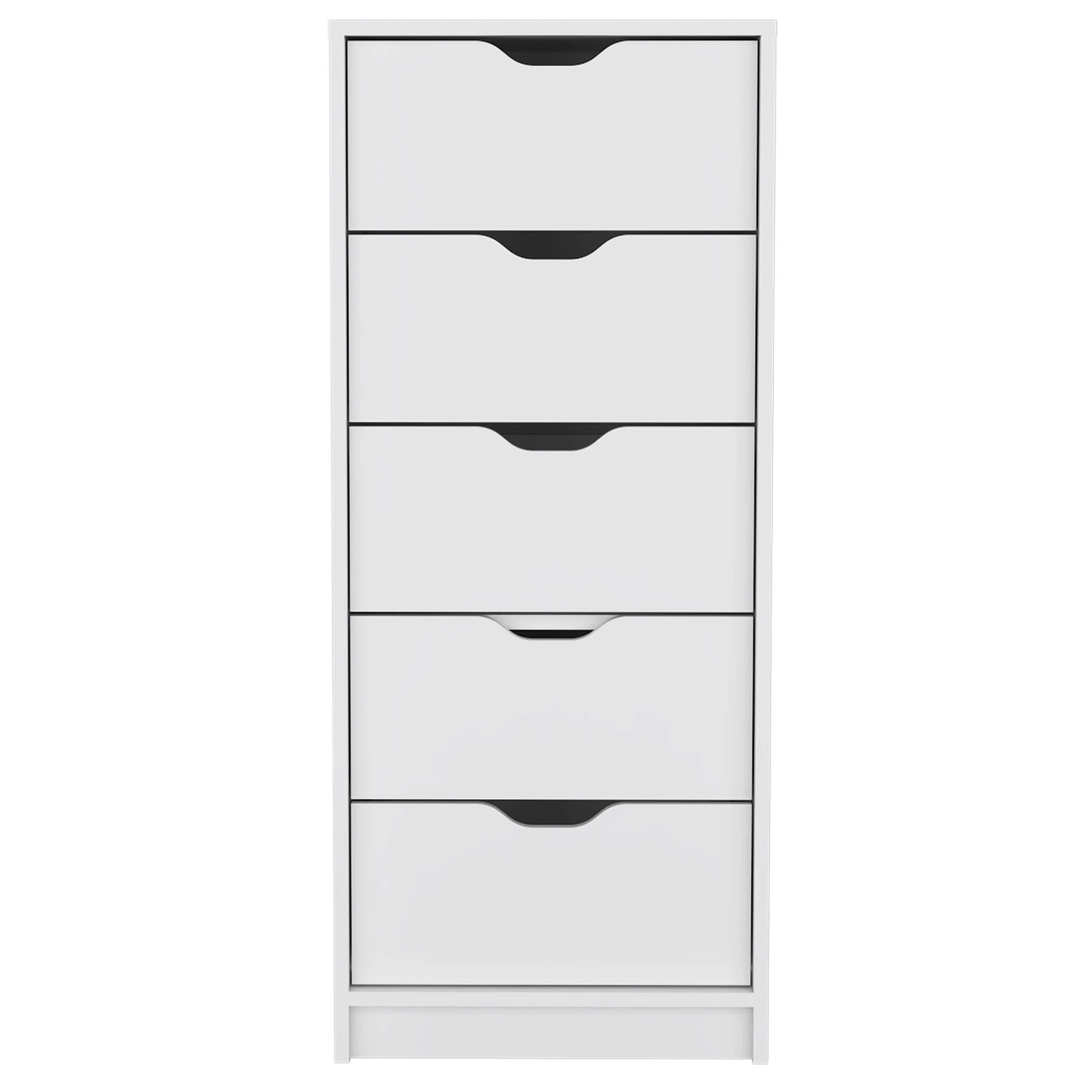 TuHome - Basilea 5 Drawers Tall Dresser, Pull Out System - White price history on PriceWatchPro