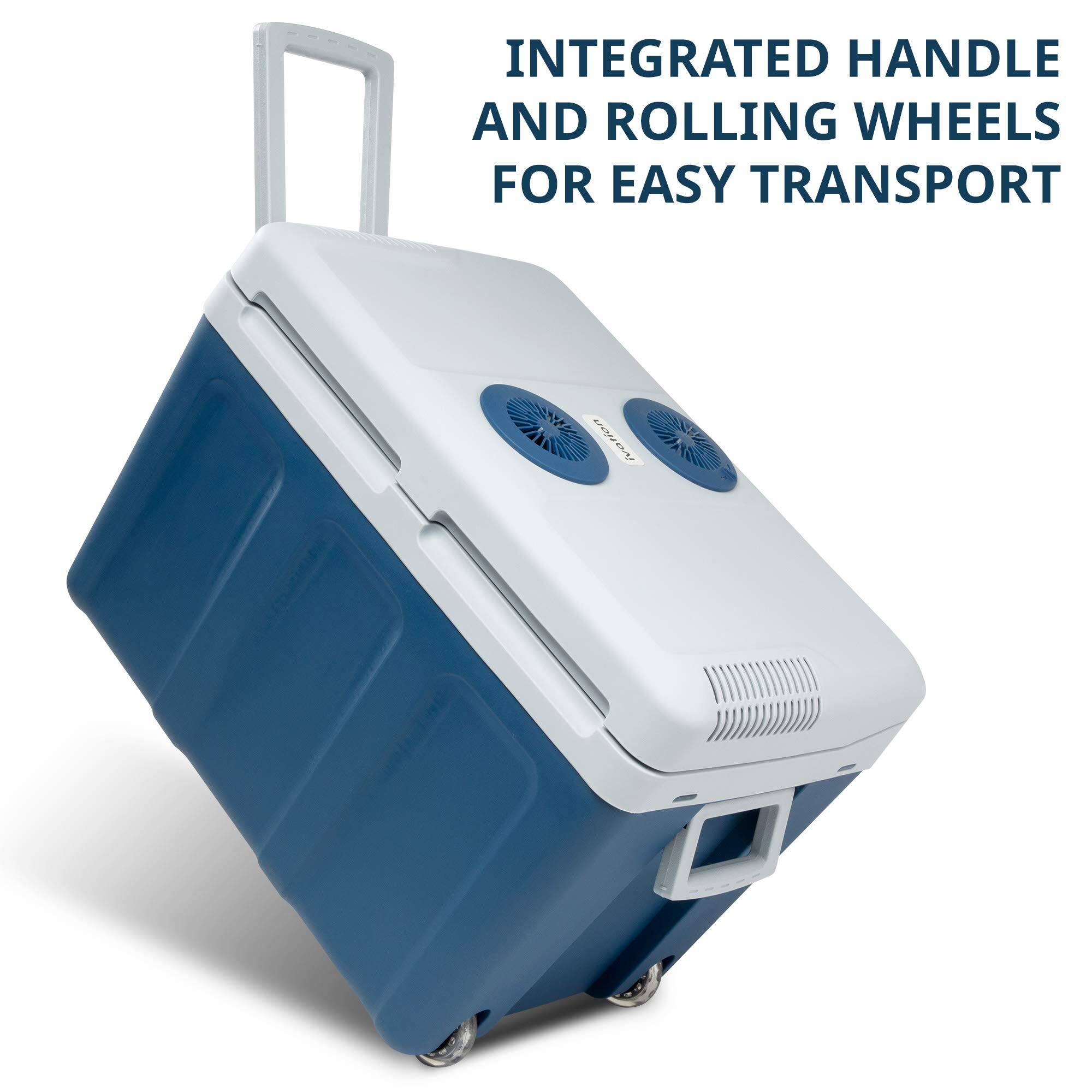 INTEGRATED HANDLE AND ROLLING WHEELS FOR EASY TRANSPORT