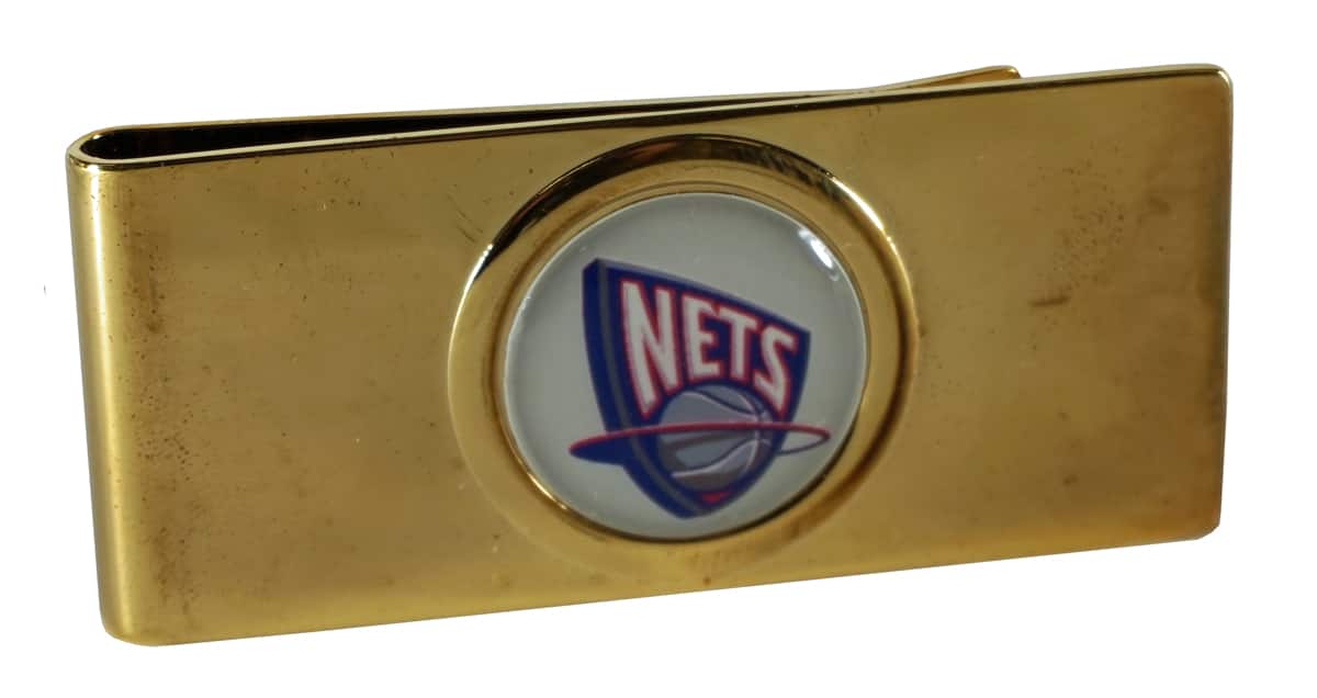 Photos - Wallet Rico Industries - Brooklyn Nets Retro New Jersey Logo Gold Plated Solid Brass Money Clip - Multi GMP85001 