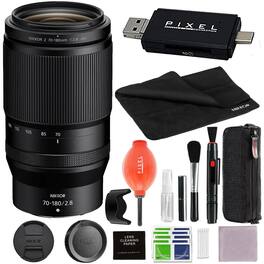 Nikon - Nikkor Z 70-180mm f/2.8 Telephoto Zoom Lens for Z Series w/ Advanced Accessory Bundle (Black) | 20120 | 70-180mm - Black
