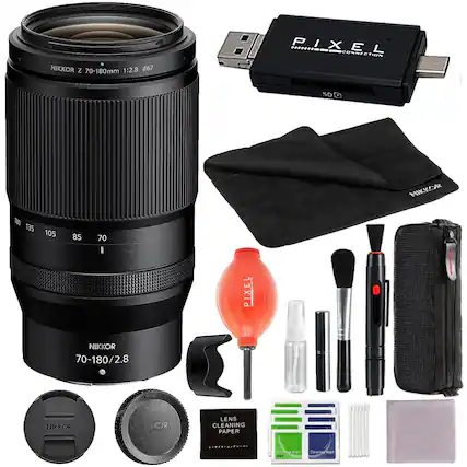 NIKKOR Z 70-180mm 1:2.8 67 PIXEL
NIKKOR 100 135 105 85 70 PIXEL
NIKKOR 70-180/2.8
NIKKOR LENS CLEANING PAPER
PIXEL USB CONNECTOR
NIKKOR LENS CLEANING KIT
PIXEL BLOWER
PIXEL CLEANING WIPES
PIXEL SPRAY
PIXEL BRUSH
PIXEL LENS PAPER