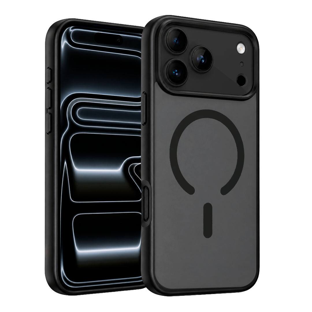 Front. Entronix - Entronix [Magnetic] Case Compatible with iPhone 18 Pro - Translucent Frosted Matte - Black.