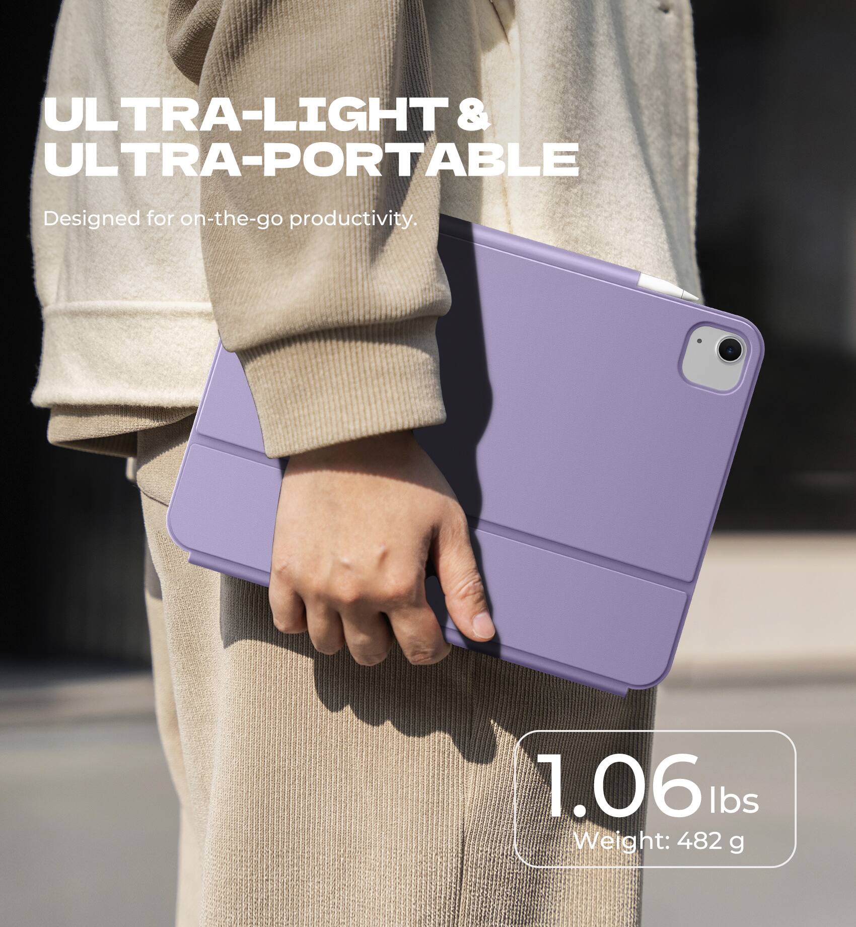 ULTRA-LIGHT & ULTRA-PORTABLE  
Designed for on-the-go productivity.  

1.06 lbs  
Weight: 482 g