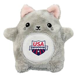 Mascot Factory - USA Swimming 4.5" Cat Fan-Cakes Plush Toy - Gray