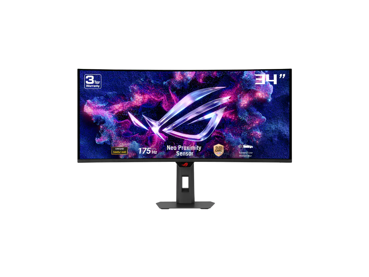 3 Year Warranty  
34" UWQHD 3440x1440 175 Hz  
Neo Proximity Sensor  
OLED CARE  
Motion Blur Reduction