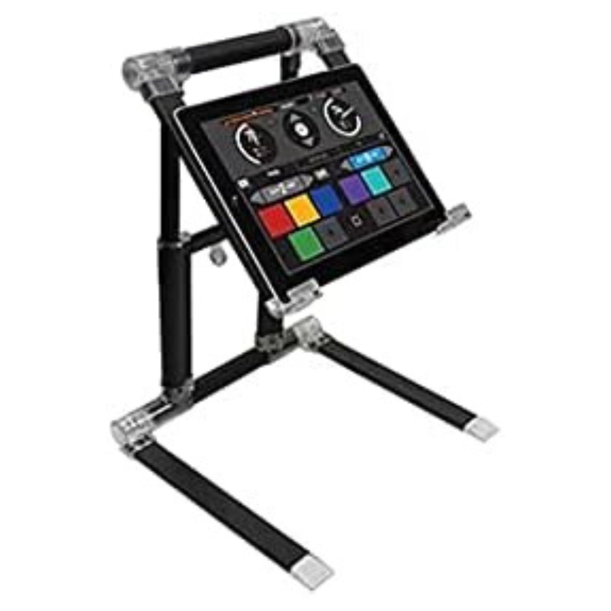Alt View 1. ODYSSEY - Odyssey LSTAND360 Portable DJ Laptop Stand, Foldable 360 Adjustable Design - black.