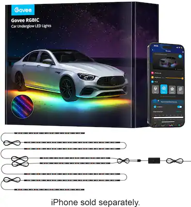 Govee RGBIC Car Underglow LED Lights
- Effects Lab
- Brightness 100%
- Mode
- Mic
- Color
- Scene
- DIY
Recommended Color Schemes
Gradient
Segmented light
Select all
iPhone sold separately.