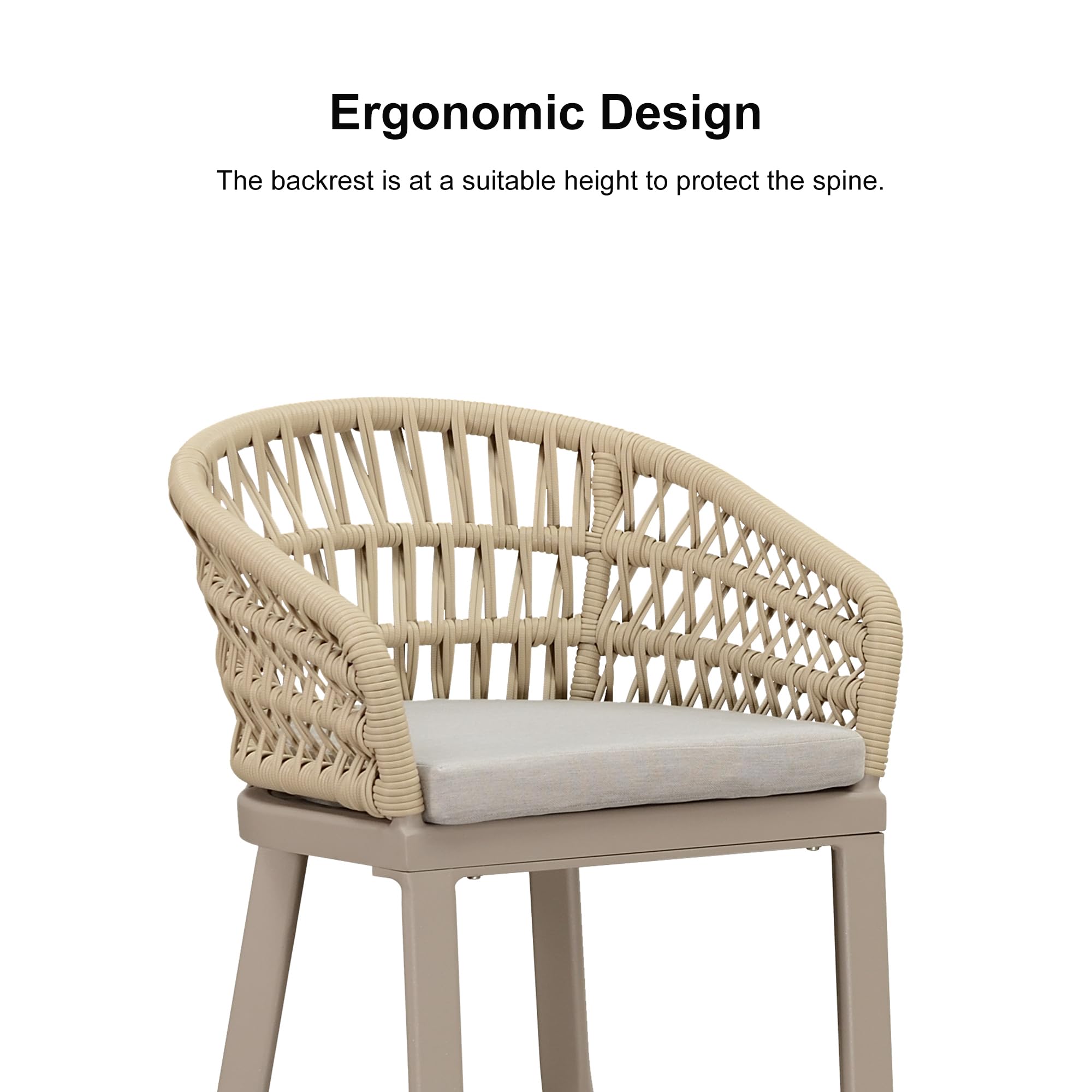 Ergonomic Design  
The backrest is at a suitable height to protect the spine.