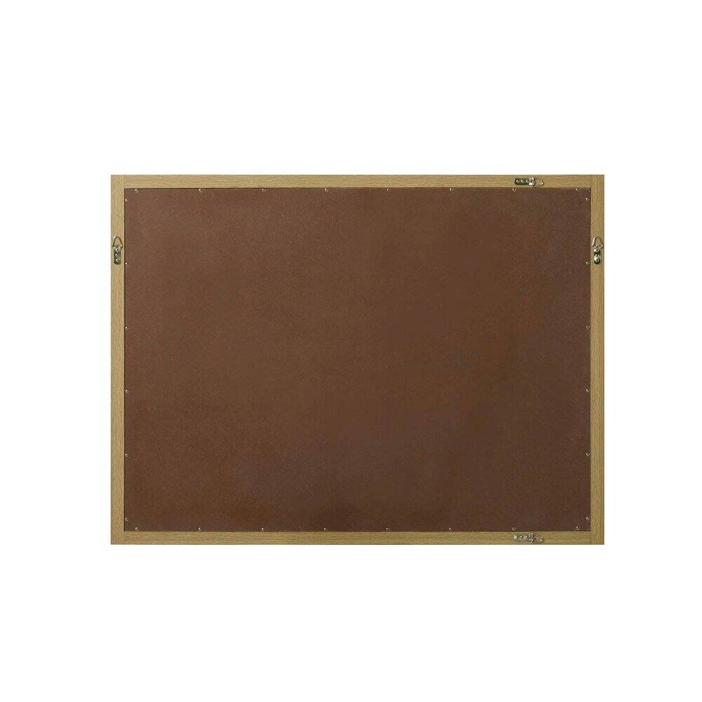 Angle. Elegant Kitchen and Bath - Noah Wooden Rectangle Mirror 48 x 36 in Honey Brown - Honey Brown.