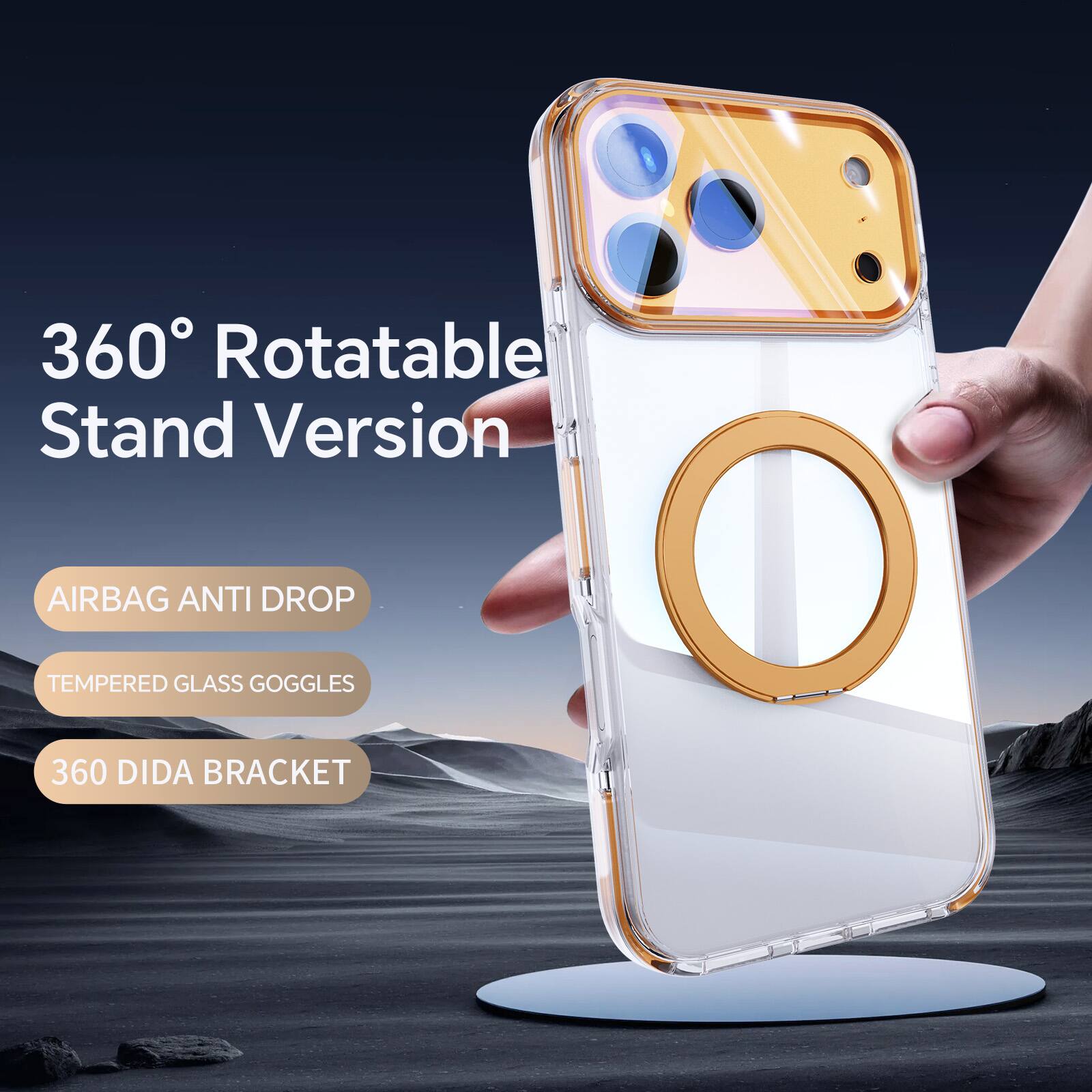 360° Rotatable Stand Version  
AIRBAG ANTI DROP  
TEMPERED GLASS GOGGLES  
360 DIDA BRACKET