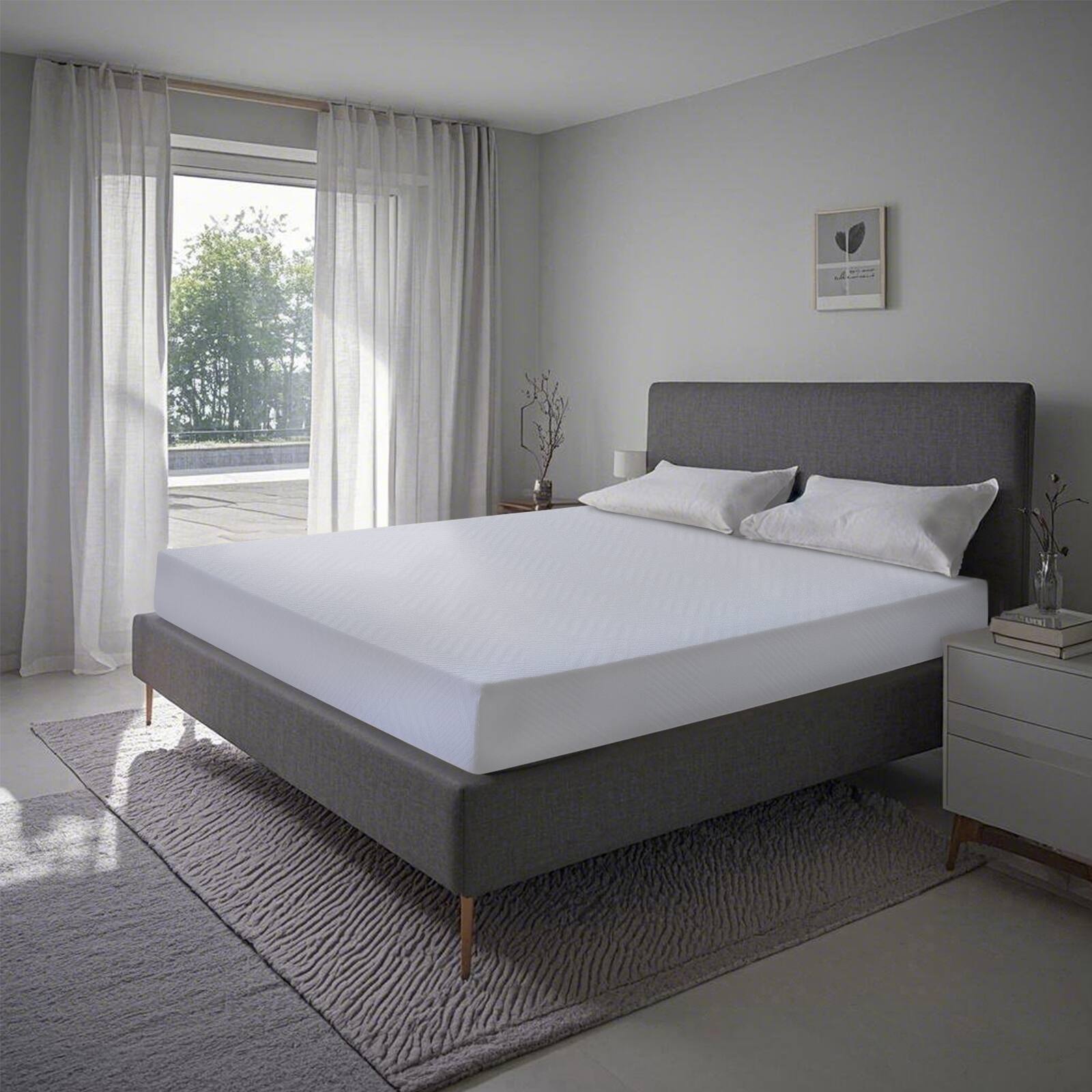 Angle. Bestier - Bestier 12 Inch Cooling Gel Mattress Medium Firm Memory Foam Mattress in a Box Queen - Queen.