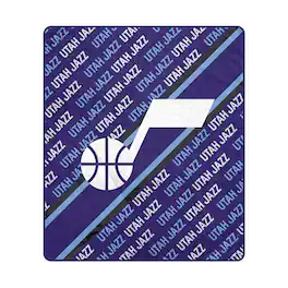 Pegasus - Utah Jazz 60" x 70" Diagonal Lined Wordmark Ultra Soft Blanket - Multicolor