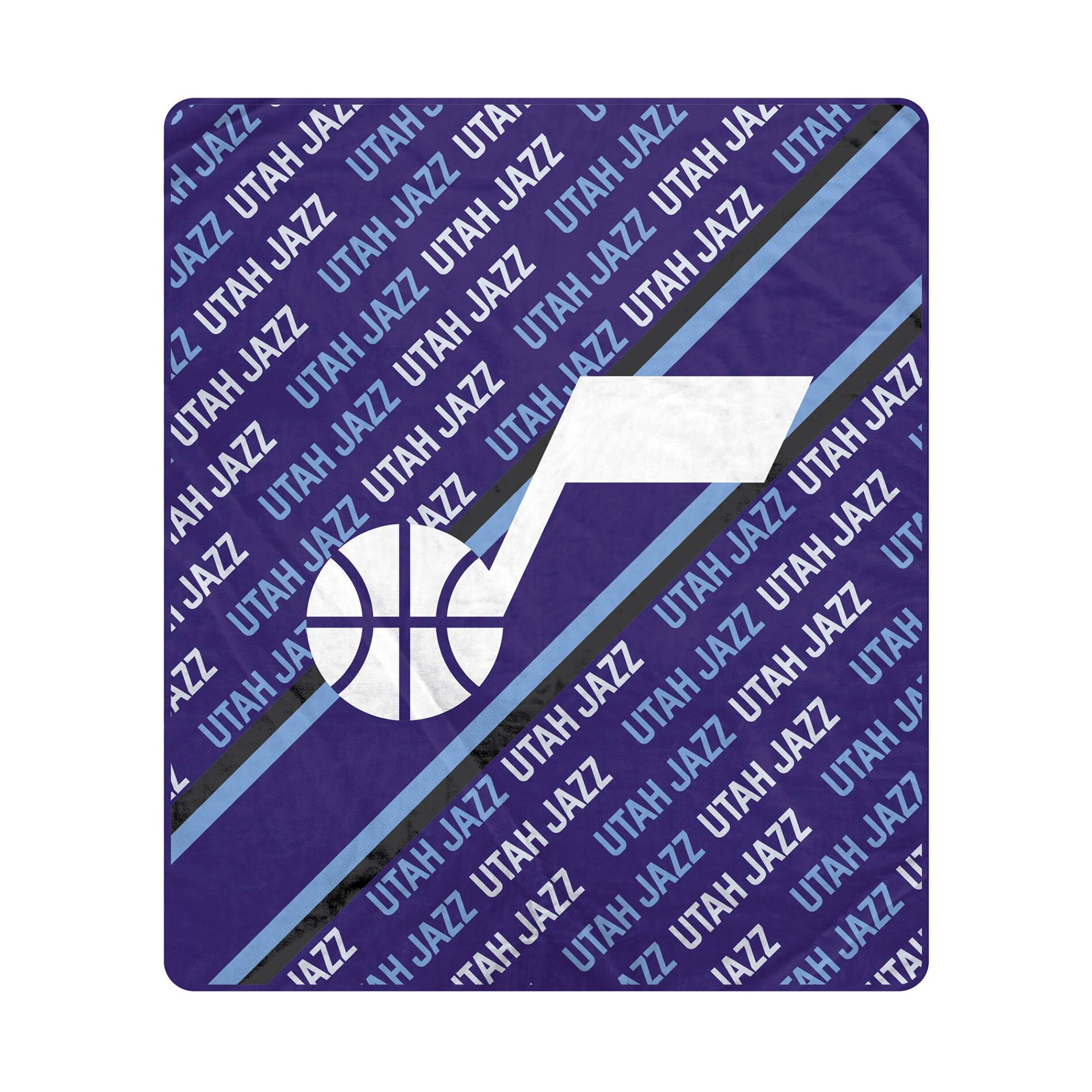 Pegasus - Utah Jazz 60" x 70" Diagonal Lined Wordmark Ultra Soft Blanket - Multicolor