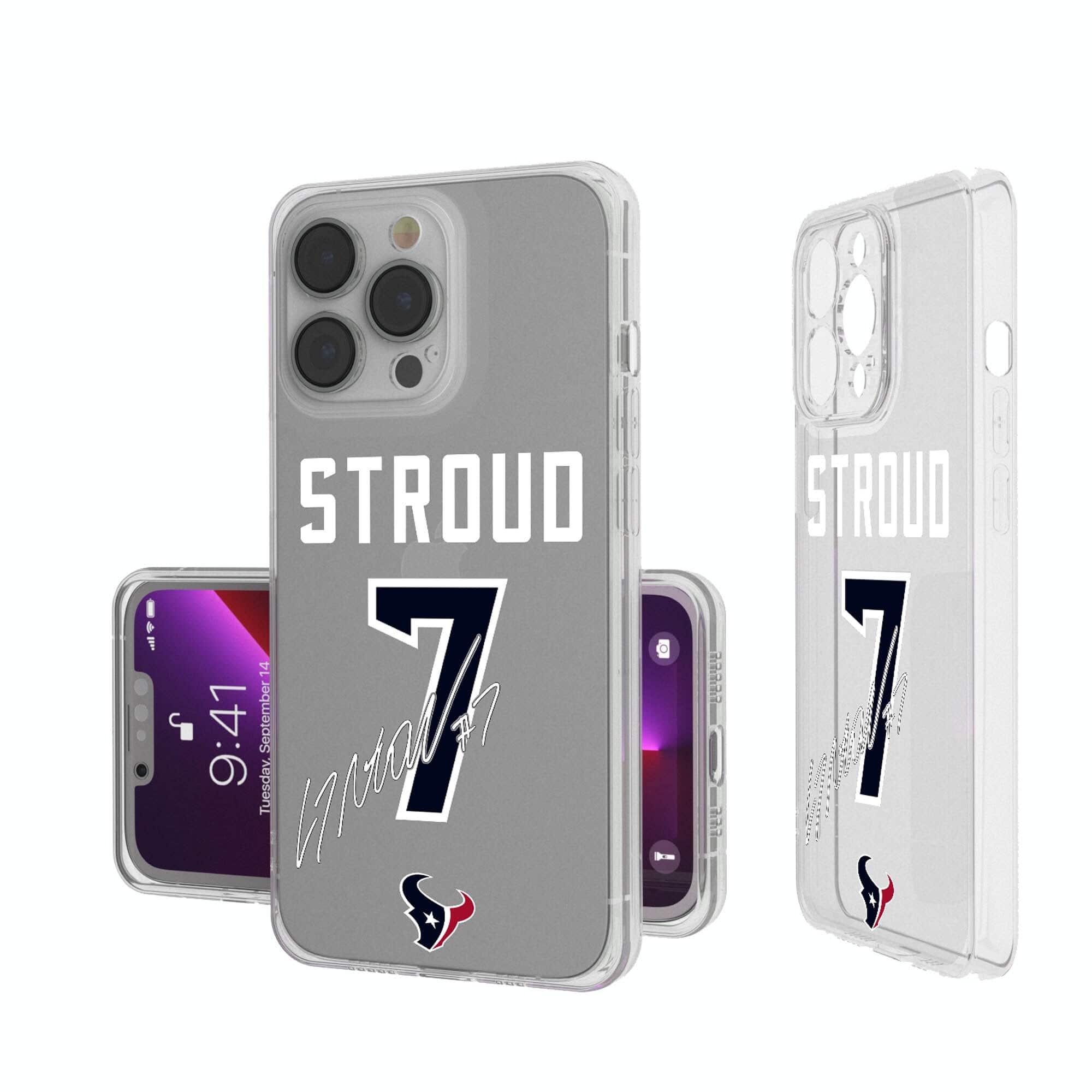 Keyscaper - NFL - Houston Texans - C.J. Stroud iPhone Clear Case - 16 Pro Max - Multicolor