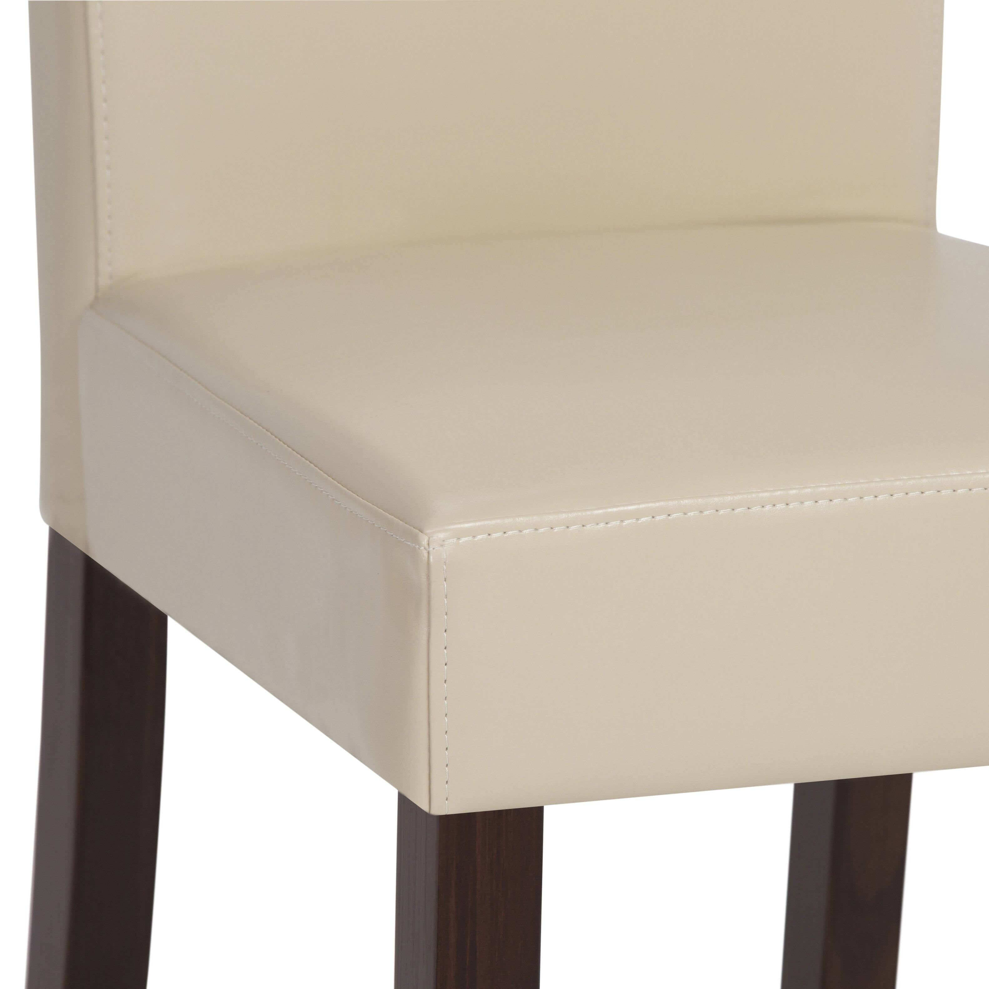 Back. Simpli Home - Acadian Parson Dining Chair (Set of 2) in Satin Cream - Satin Cream.