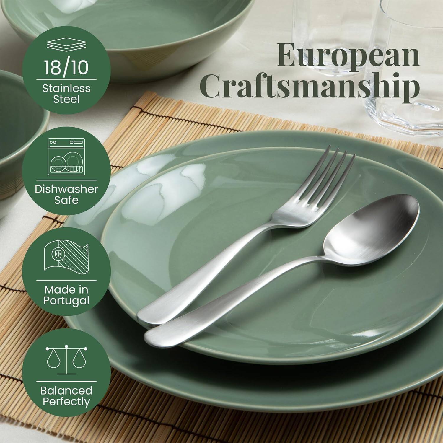 18/10 Stainless Steel  
European Craftsmanship  
Dishwasher Safe  
Made in Portugal  
Balanced Perfectly